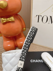 CHANEL 26S WEDGE SANDALS IN WHITE LAMBSKIN