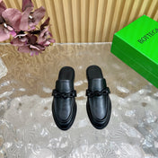 OPEN-BACK LOAFER REALISED IN BLACK SOFT CALFSKIN