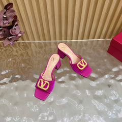 VALENTINO 25S HIGH-HEEL MULES 60 MM IN DARK PINK VELVET AND CALFSKIN WITH GOLD HARDWARE