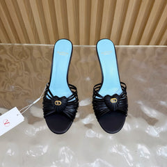 VALENTINO 25S HIGH HEELS WITH THIN STRAPS 80 MM IN BLACK LAMBSKIN