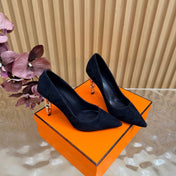 HM 26S HIGH-HEEL 80 MM IN BLACK SUEDE