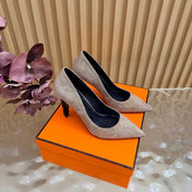 HM 26S HIGH-HEEL 80 MM IN DARK BEIGE SUEDE