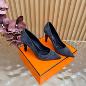 HM 26S HIGH-HEEL 80 MM IN DARK GREY SUEDE