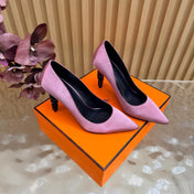 HM 26S HIGH-HEEL 80 MM IN PASTEL PINK SATIN