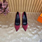 HM 26S HIGH-HEEL 80 MM IN DARK RED SATIN