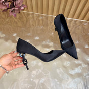 HM 26S HIGH-HEEL 80 MM IN BLACK SATIN