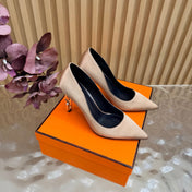 HM 26S HIGH-HEEL 80 MM IN CHAMPAGNE GOLD SATIN