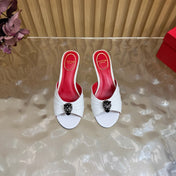 VALENTINO 26S HIGH-HEEL SANDALS 50 MM IN WHITE GATHERED CALFSKIN