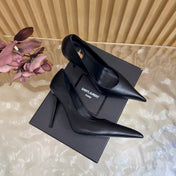 YSL 26S HIGH HEEL PUMPS 110 MM IN BLACK CALFSKIN