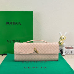 BV Long Clutch Andiamo 31 Pink Leather Ghw
