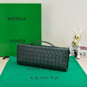 BV Long Clutch Andiamo 31 Dark Green Leather Ghw