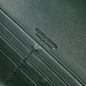 BV Long Clutch Andiamo 31 Dark Green Leather Ghw