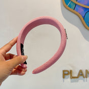 THICK HAIR BAND IN PINK RAW FABRIC 423577