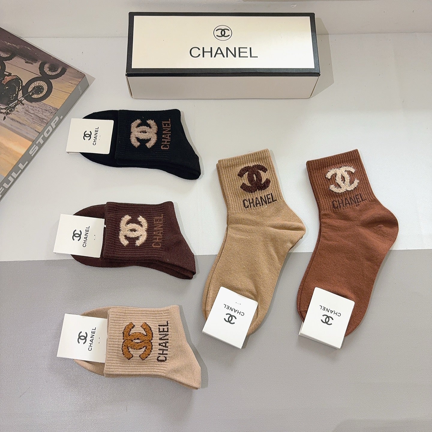 CHANEL 26S ANKLE SOCKS 412387 (1 BOX)
