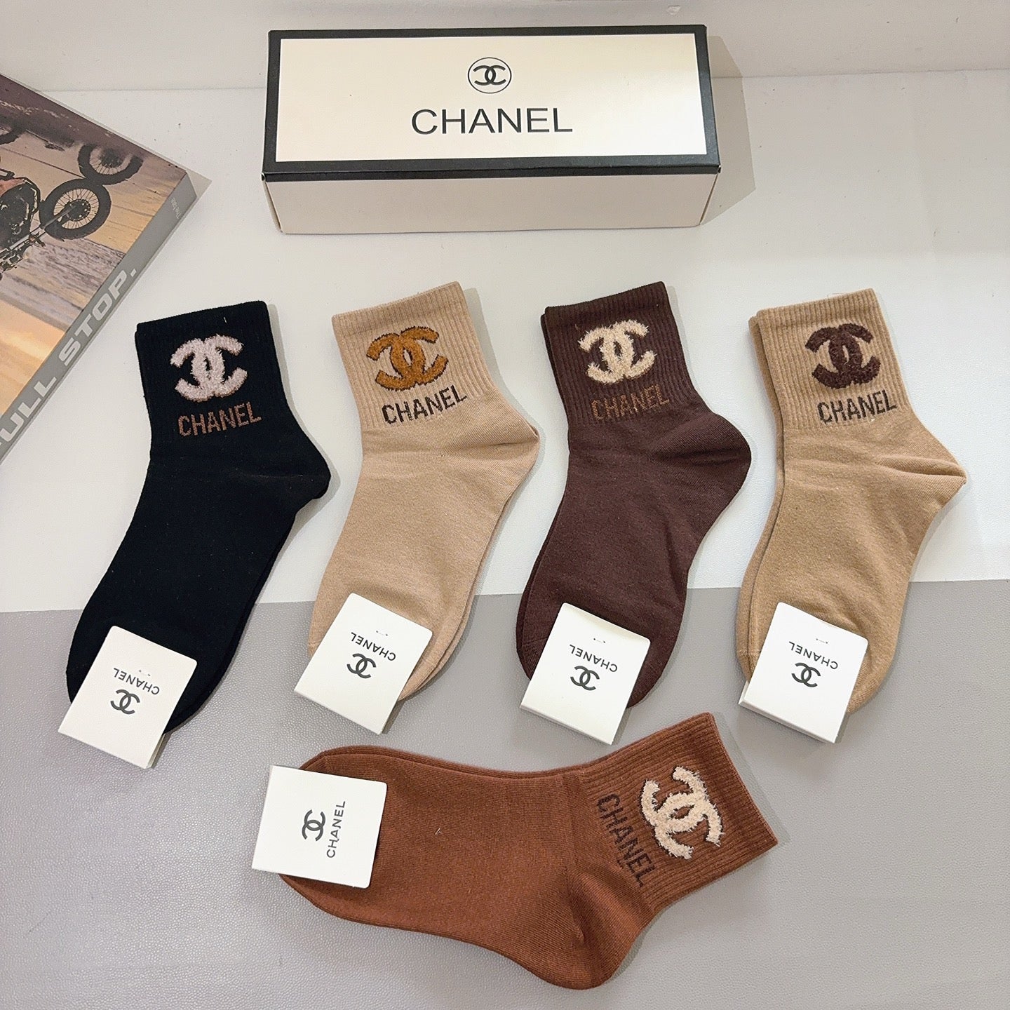 CHANEL 26S ANKLE SOCKS 412387 (1 BOX)