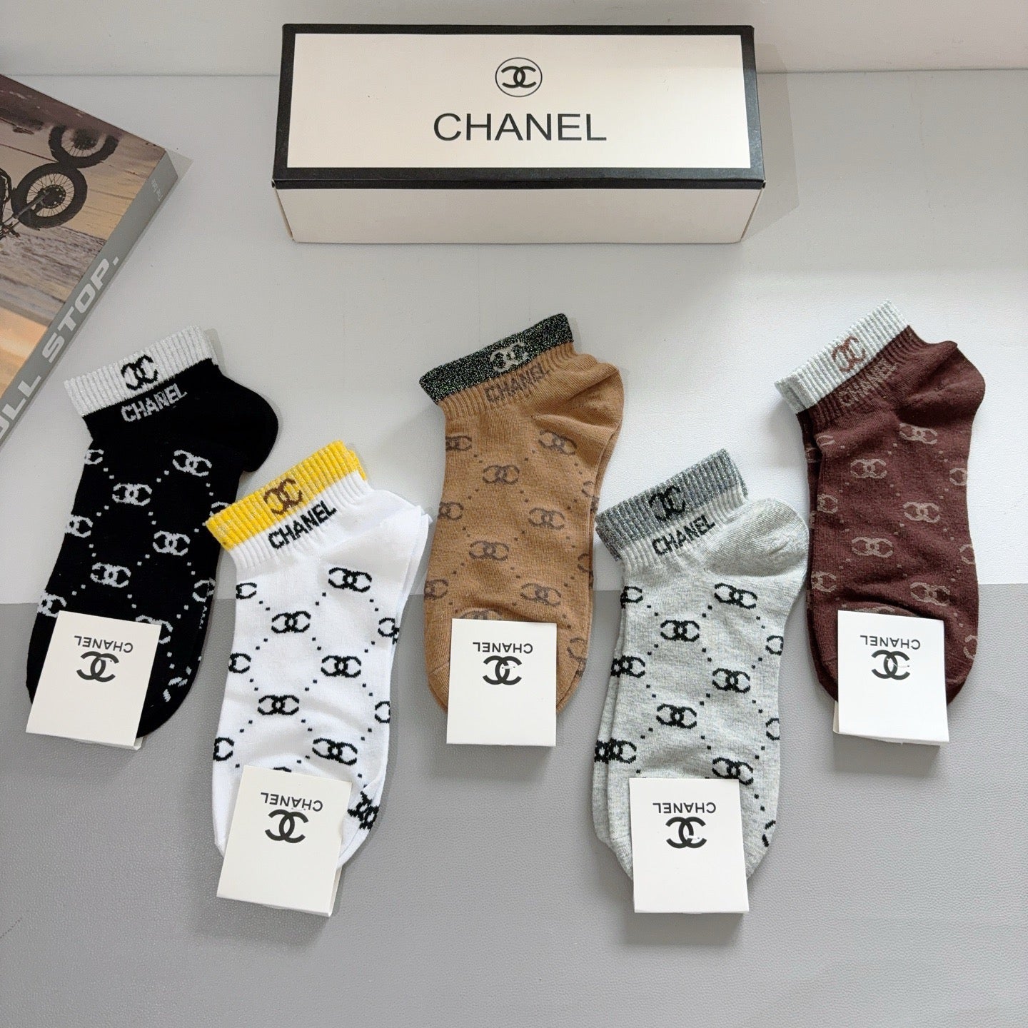 CHANEL 26S ANKLE SOCKS 412389 (1 BOX)