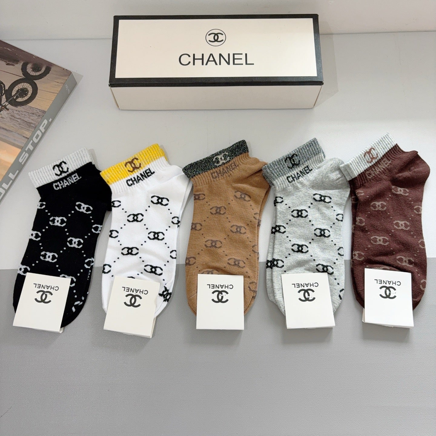 CHANEL 26S ANKLE SOCKS 412389 (1 BOX)