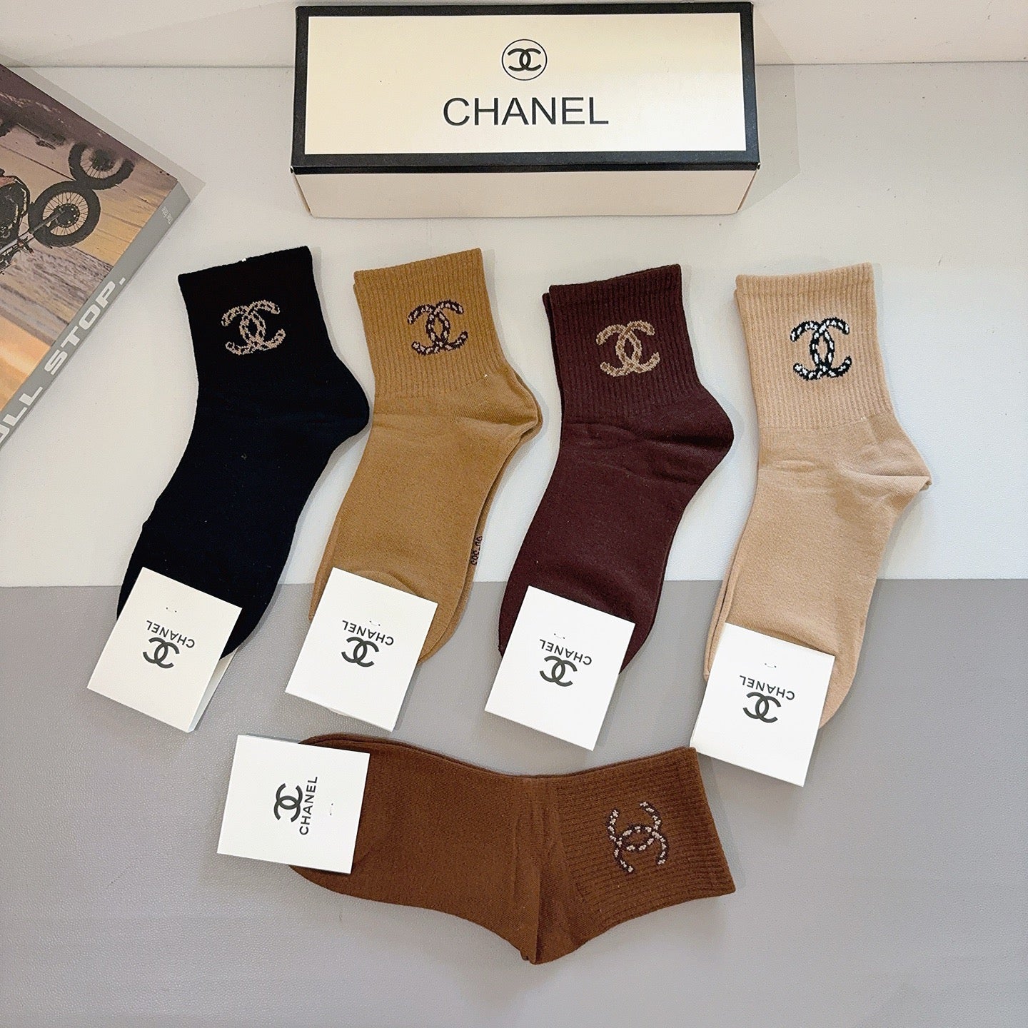 CHANEL 26S ANKLE SOCKS 412391 (1 BOX)