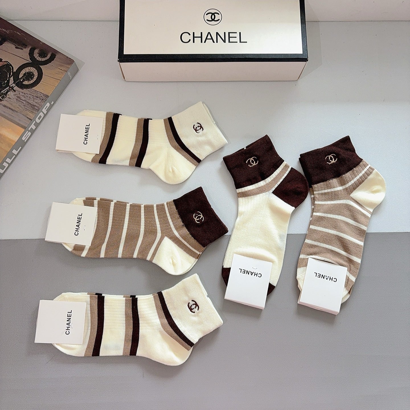 CHANEL 26S ANKLE SOCKS 412393 (1 BOX)
