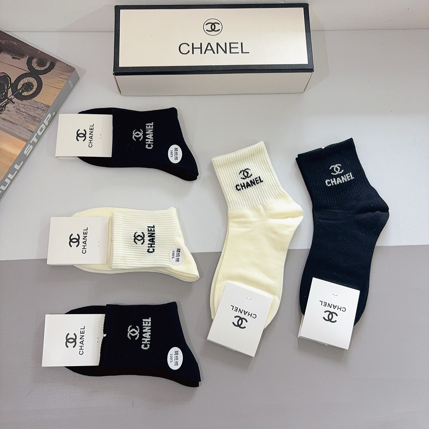 CHANEL 26S ANKLE SOCKS 412405 (1 BOX)