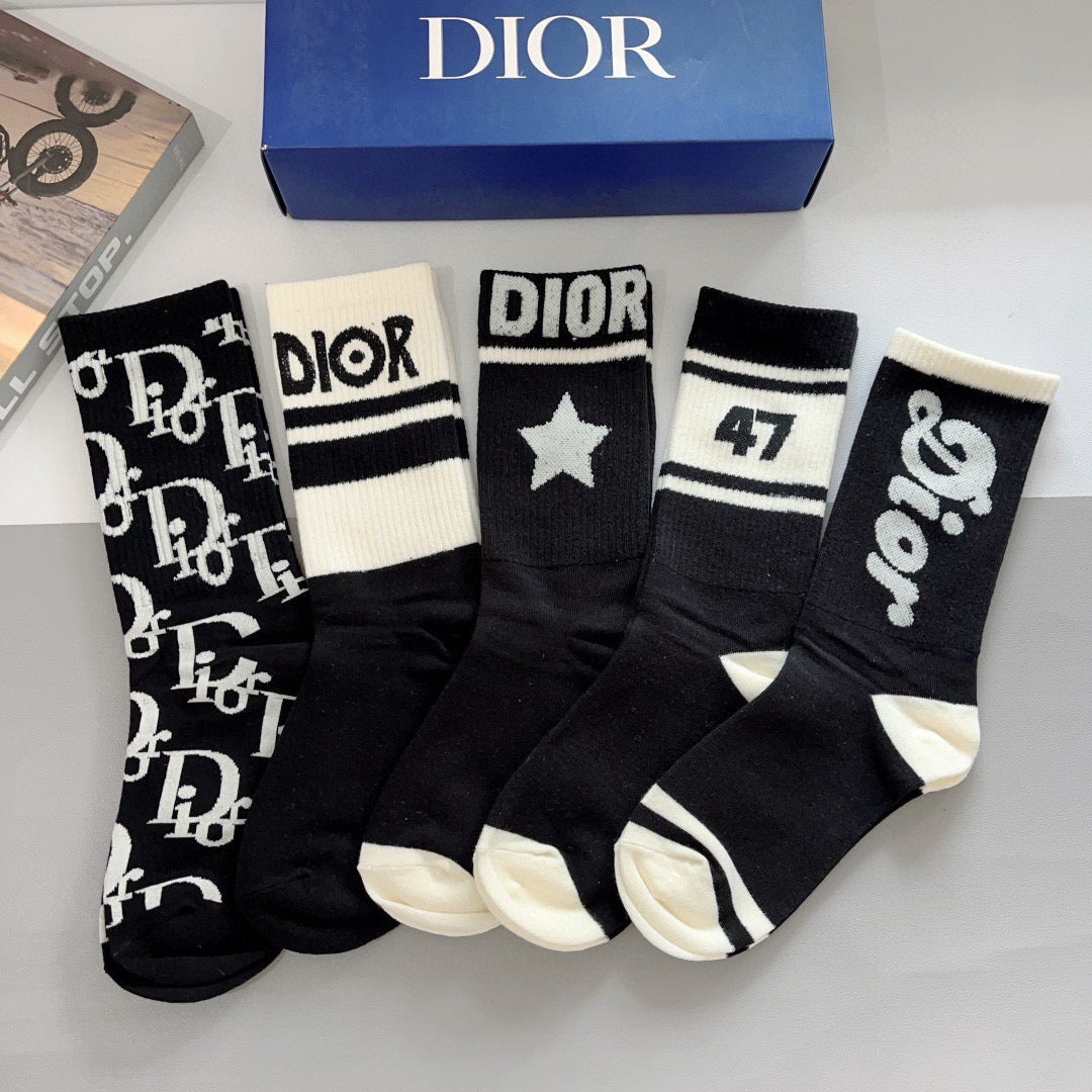 DIOR 26S CREW SOCKS 400404 (1 BOX)
