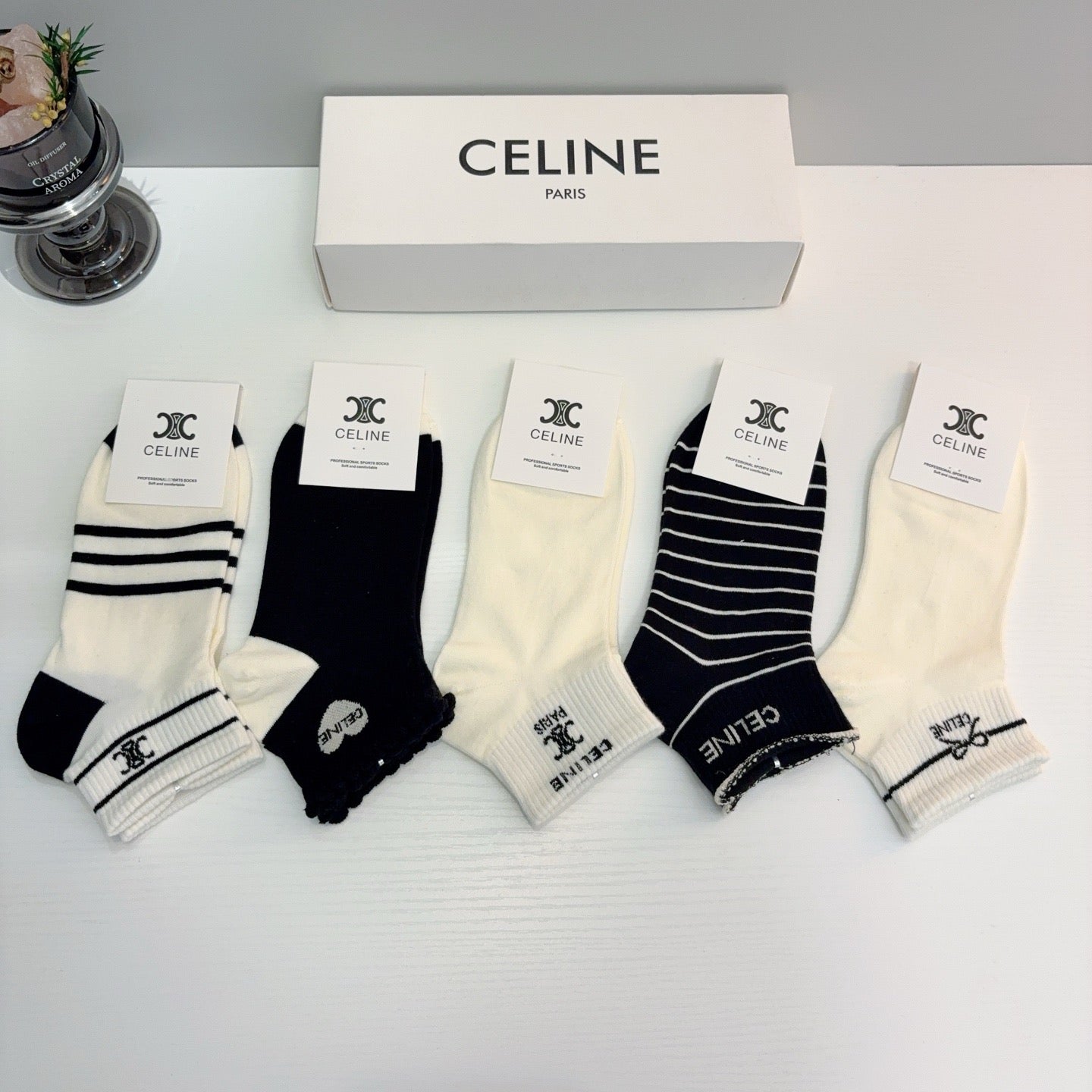 CELINE 26S ANKLE SOCKS 403595 (1 BOX)