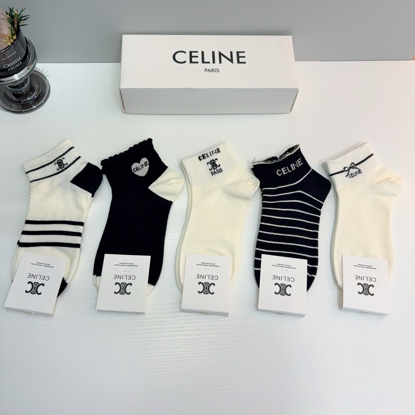 CELINE 26S ANKLE SOCKS 403595 (1 BOX)