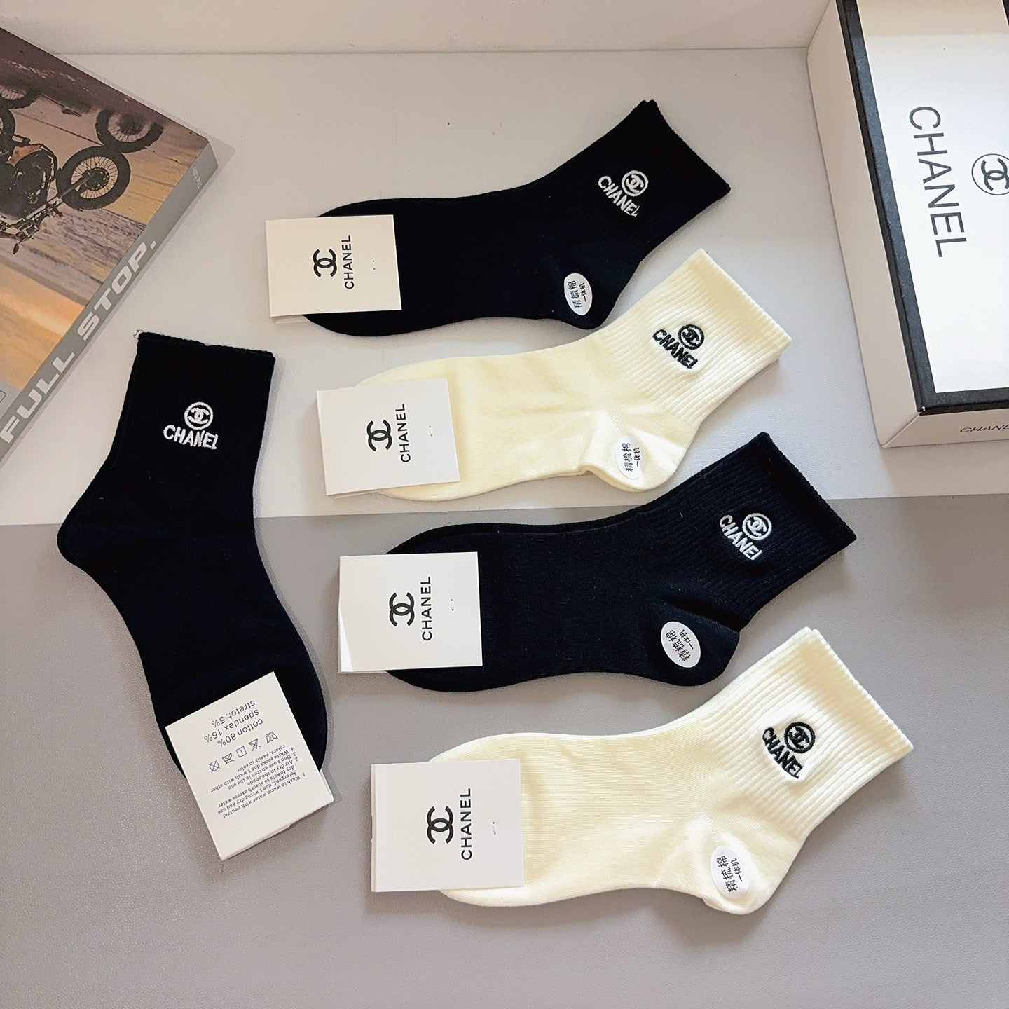 CHANEL 26S ANKLE SOCKS 408688 (1 BOX)