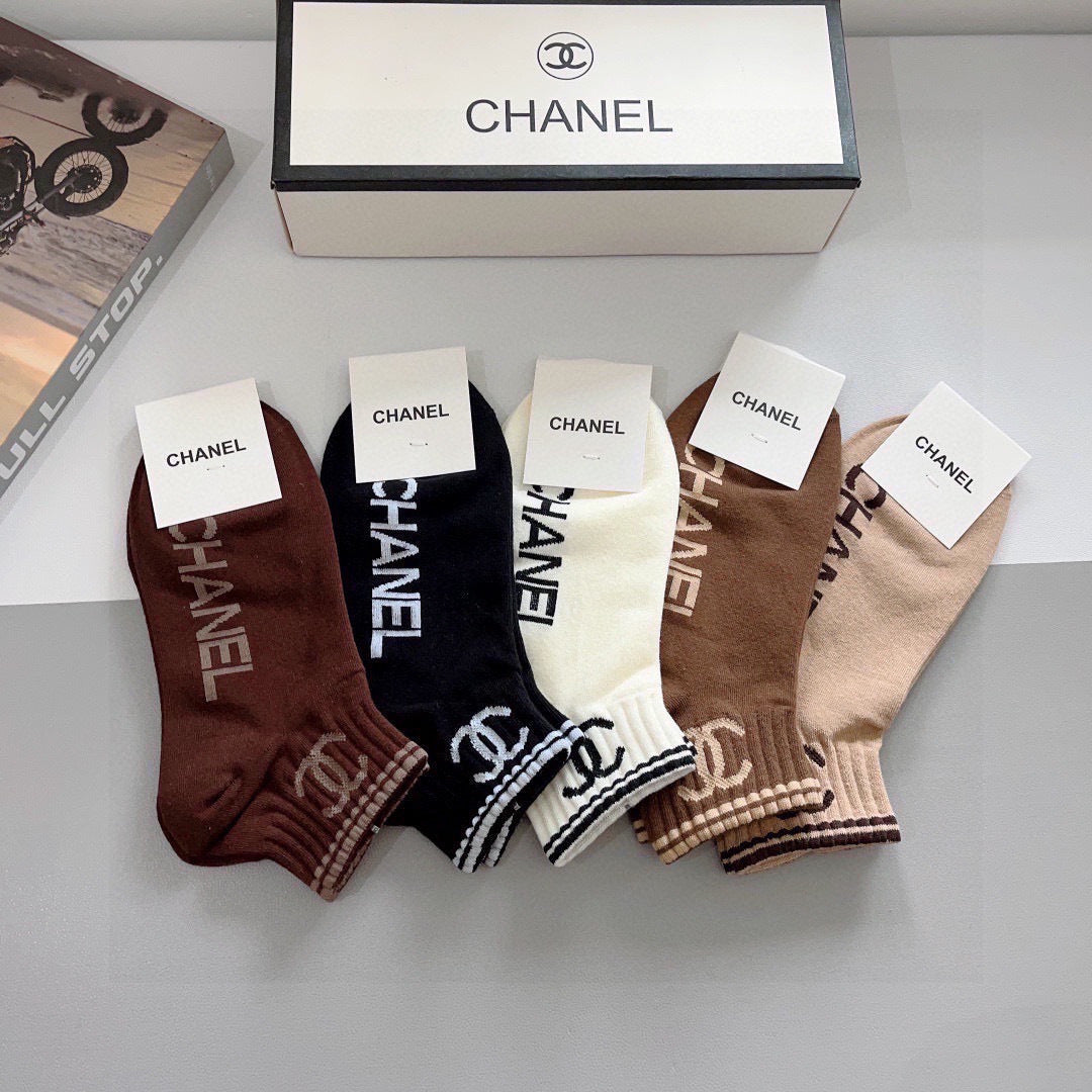 CHANEL 26S ANKLE SOCKS 410348 (1 BOX)