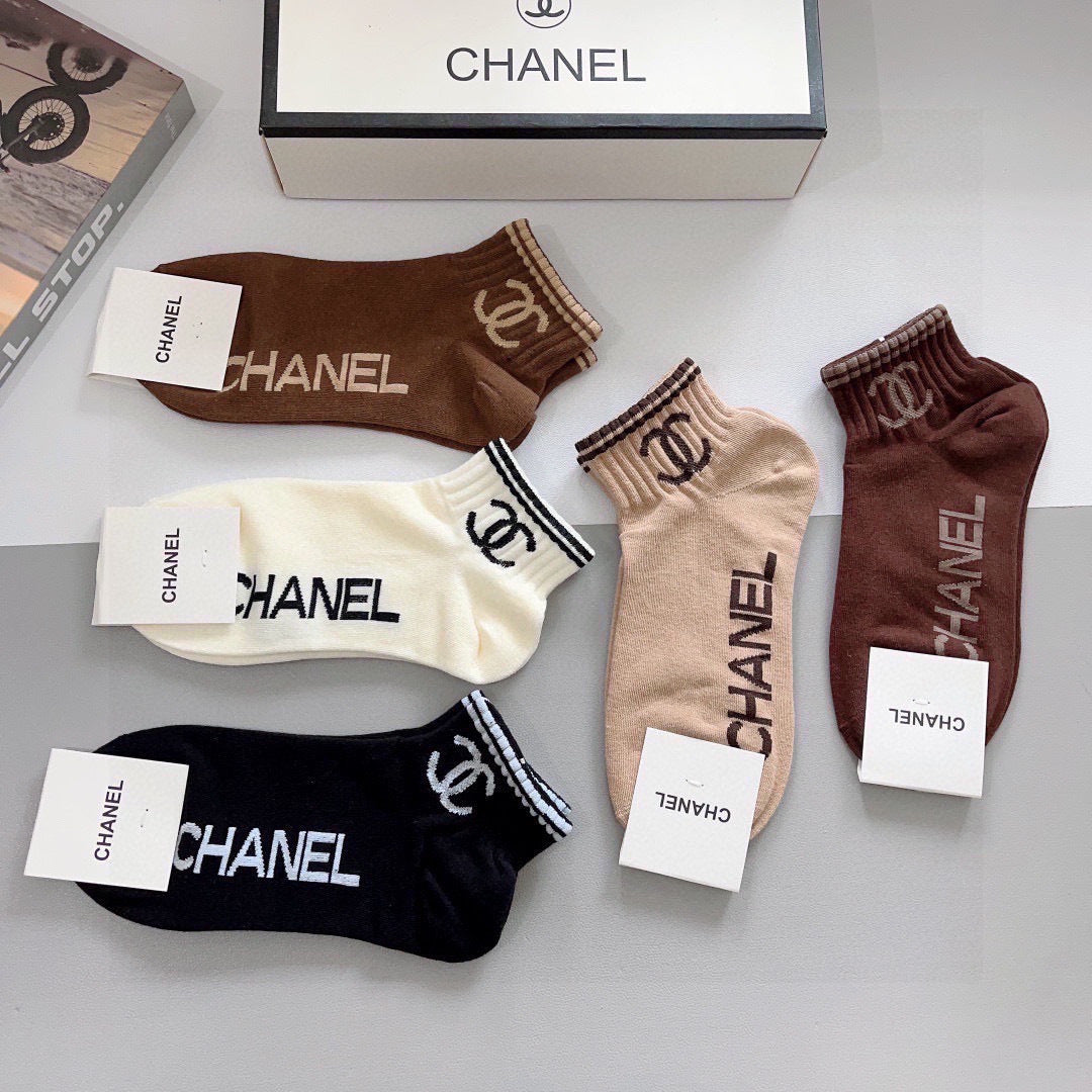 CHANEL 26S ANKLE SOCKS 410348 (1 BOX)