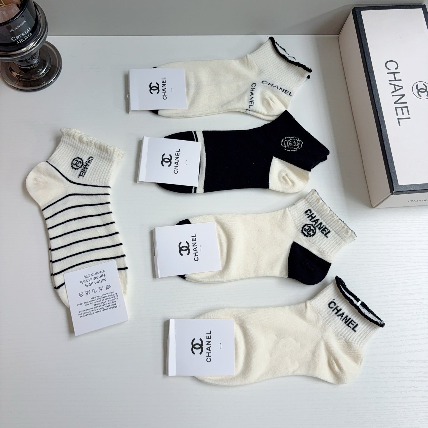 CHANEL 26S ANKLE SOCKS 412410 (1 BOX)