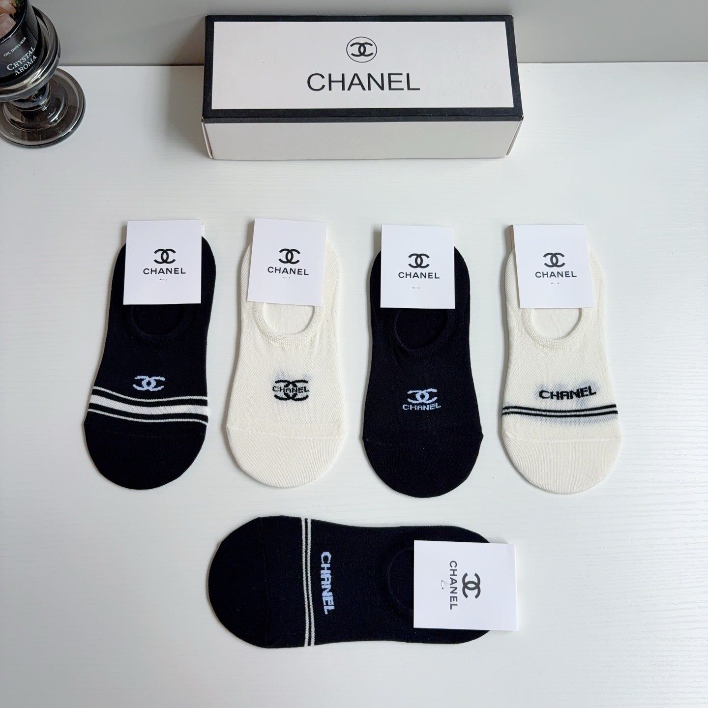 CHANEL 26S NO-SHOW SOCKS 412412 (1 BOX)