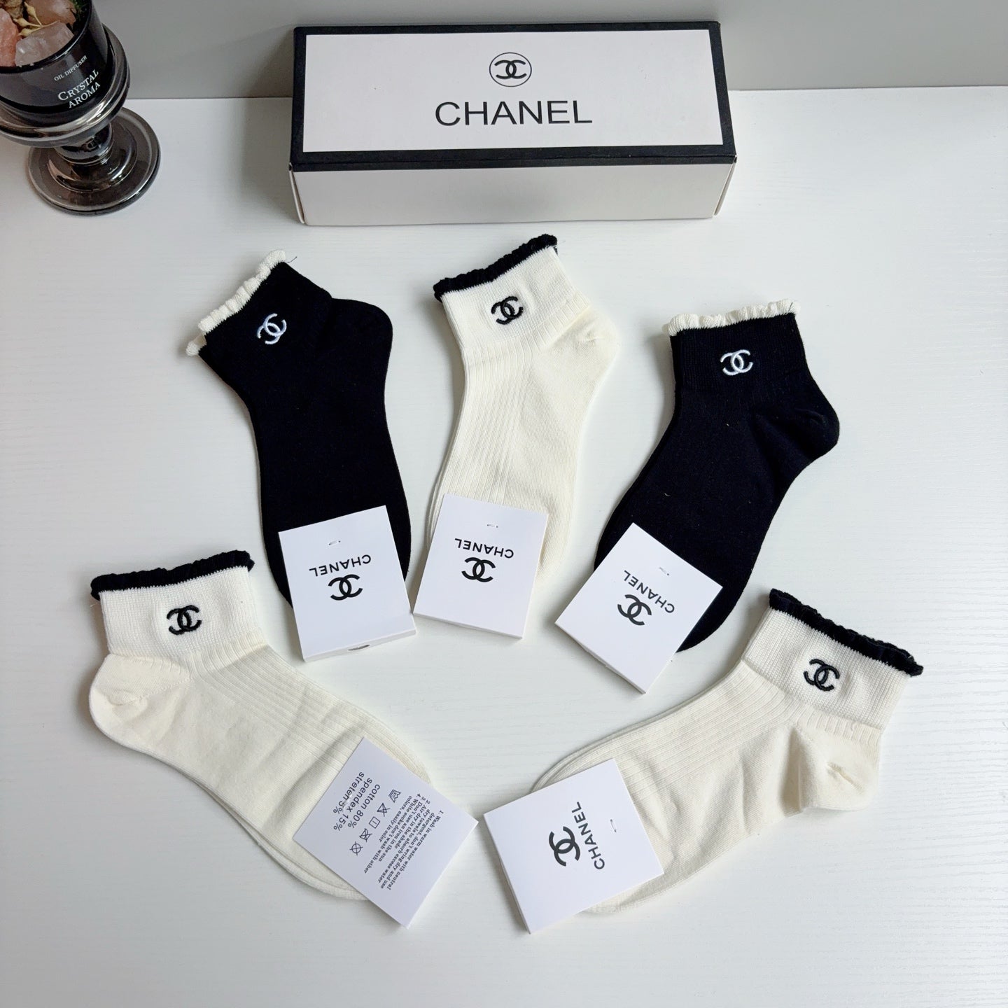 CHANEL 26S ANKLE SOCKS 405350 (1 BOX)