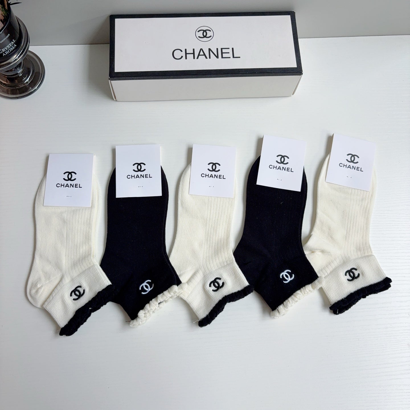 CHANEL 26S ANKLE SOCKS 405350 (1 BOX)