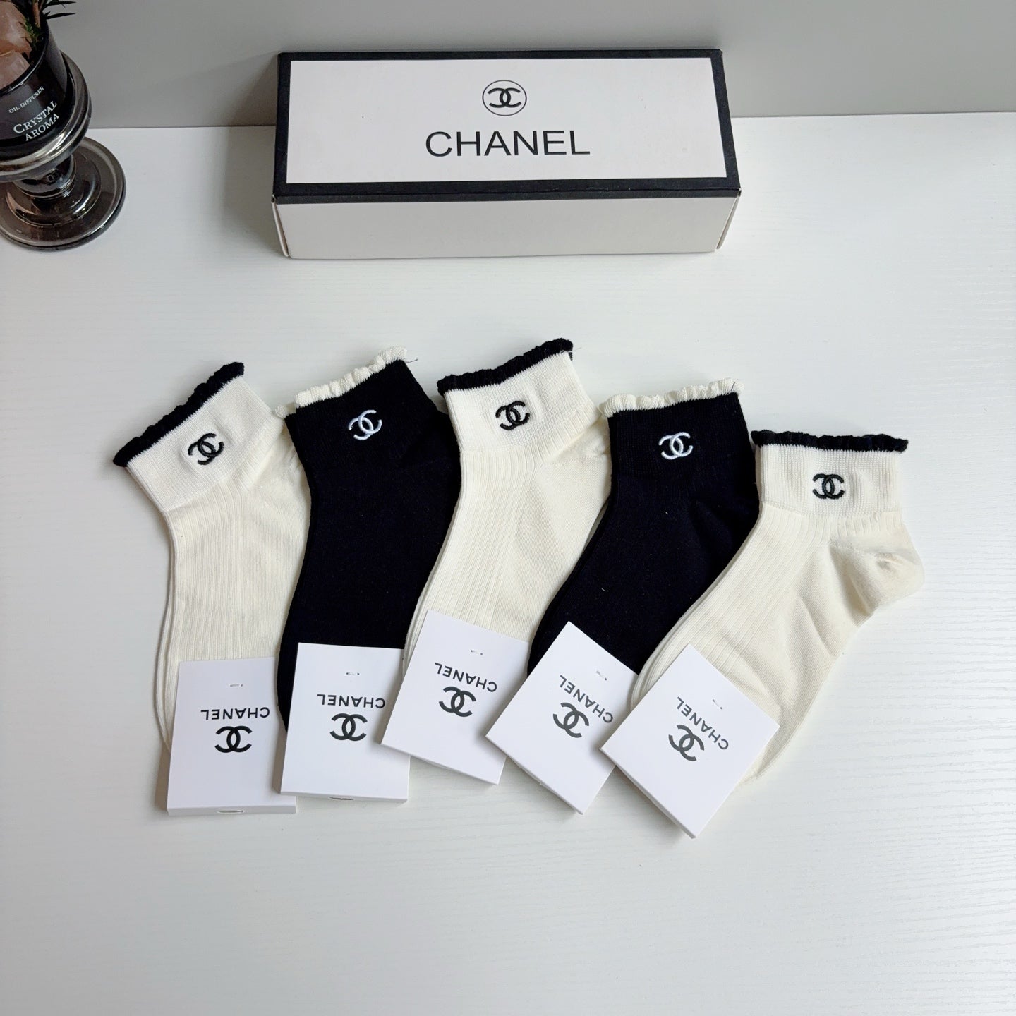 CHANEL 26S ANKLE SOCKS 405350 (1 BOX)