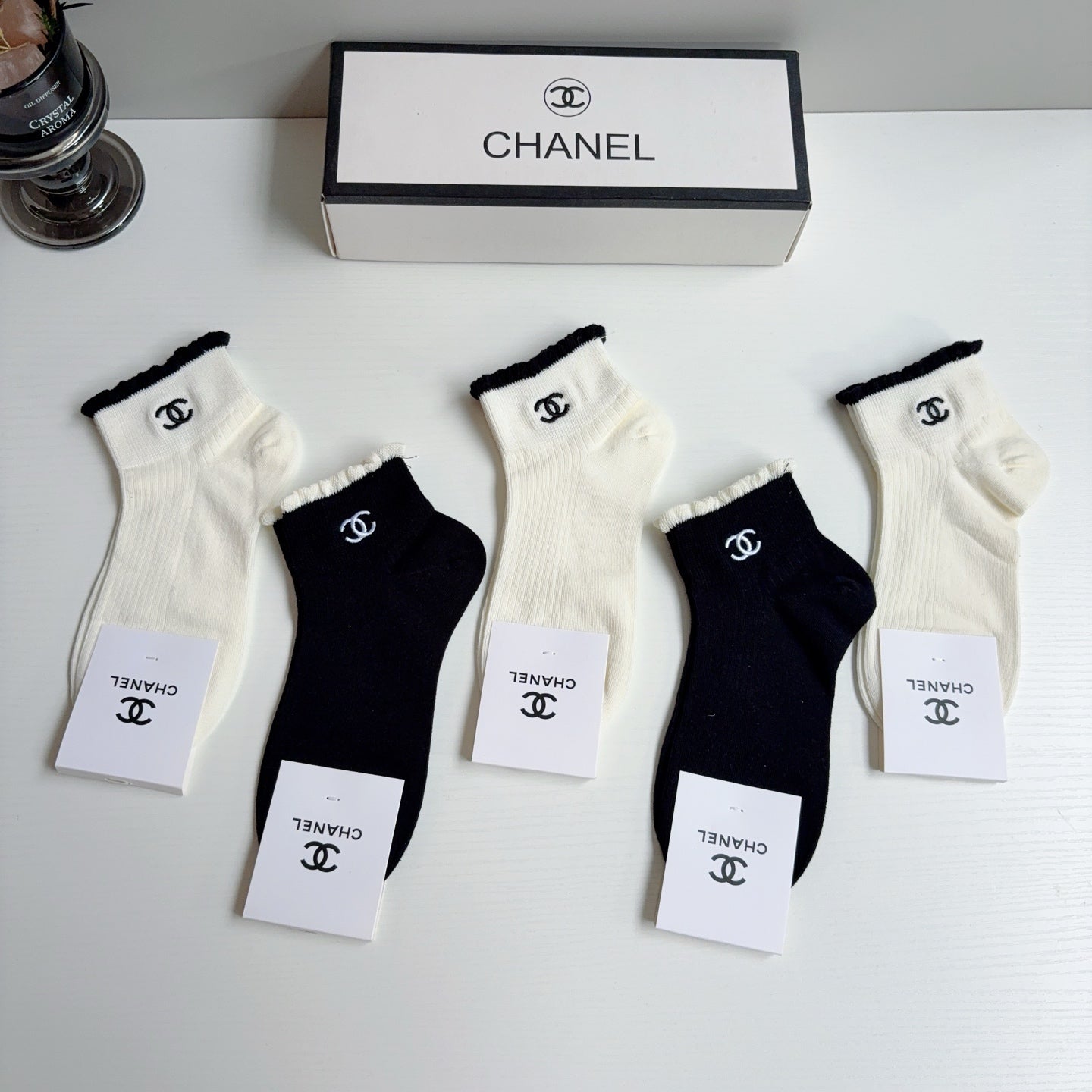 CHANEL 26S ANKLE SOCKS 405350 (1 BOX)