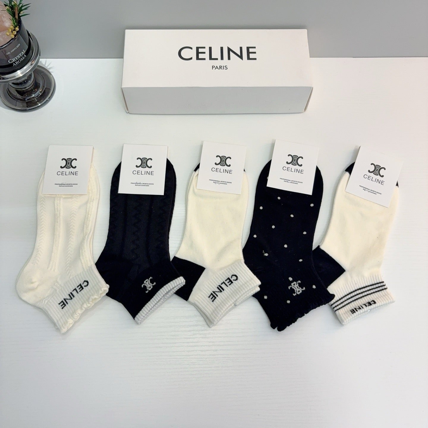 CELINE 26S ANKLE SOCKS 405314 (1 BOX)