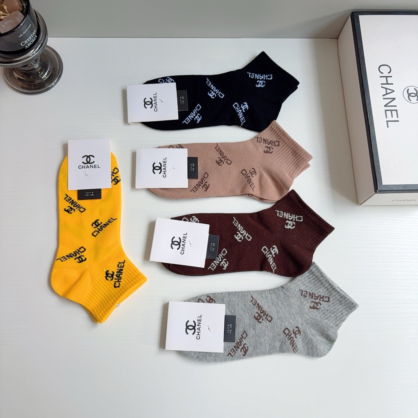 CHANEL 26S ANKLE SOCKS 395165 (1 BOX)