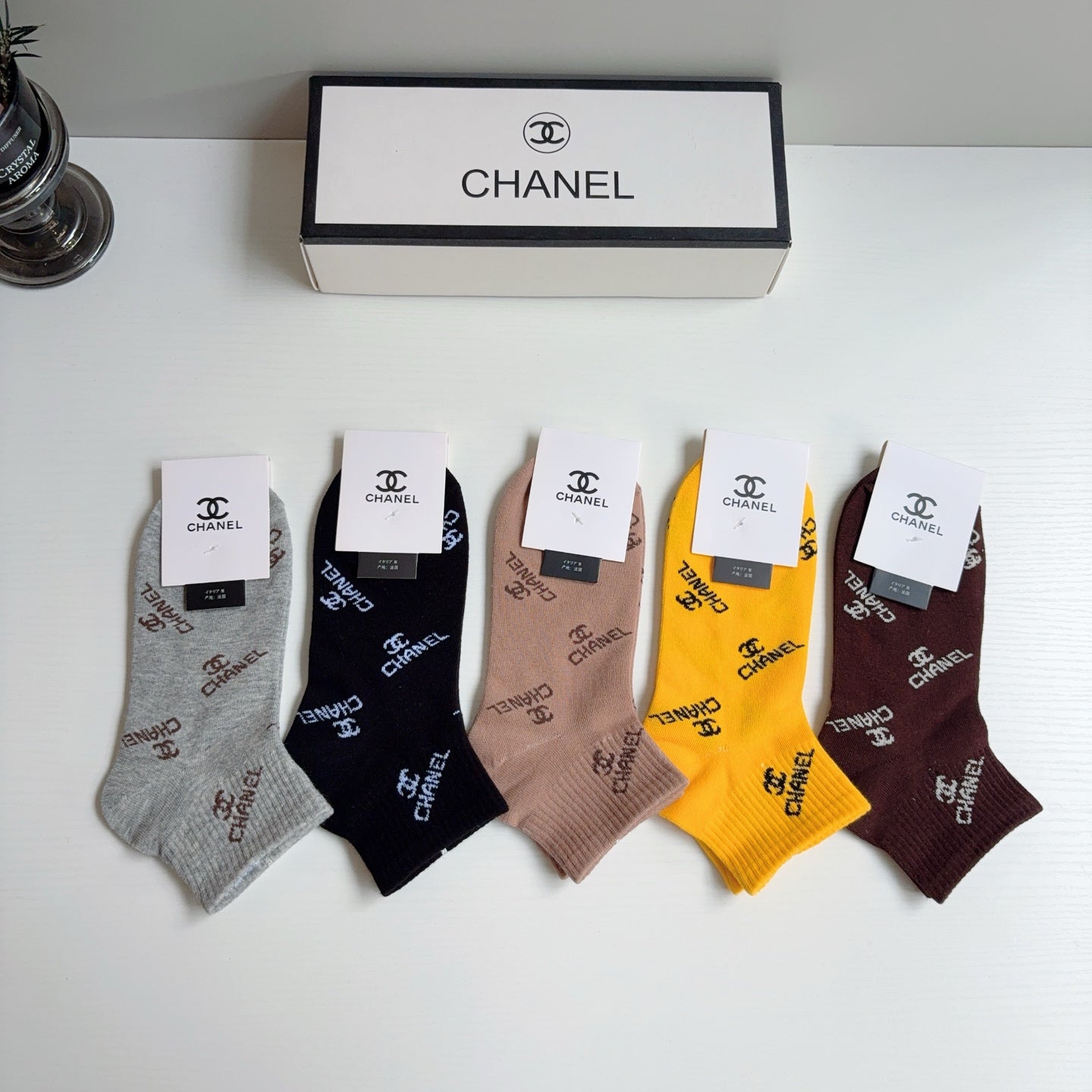 CHANEL 26S ANKLE SOCKS 395165 (1 BOX)