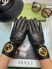 GLOVES IN BLACK SHEEPSKIN WITH CASHMERE LINING 432595