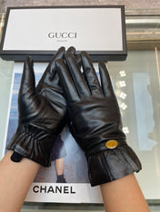 GLOVES IN BLACK TOP-GRADE LAMBSKIN 458575