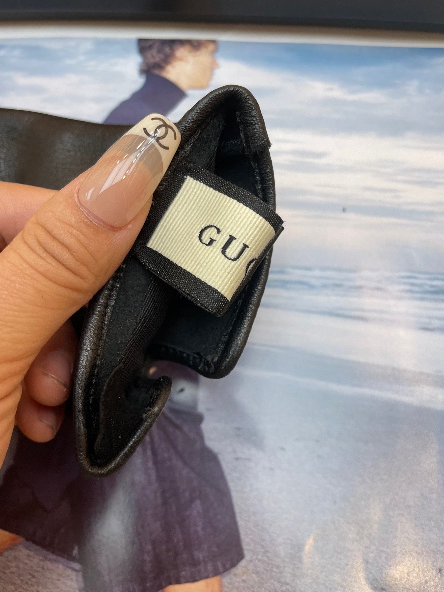 FINGERLESS GLOVES WITH HORSEBIT IN BLACK LAMBSKIN 463853