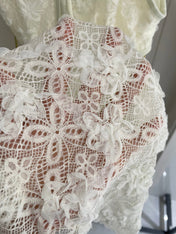 CC BIKINI SWIMSUIT SET IN WHITE LACE FABRIC 613726