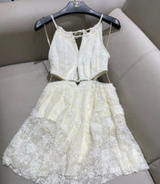 CC BIKINI SWIMSUIT SET IN WHITE LACE FABRIC 613726