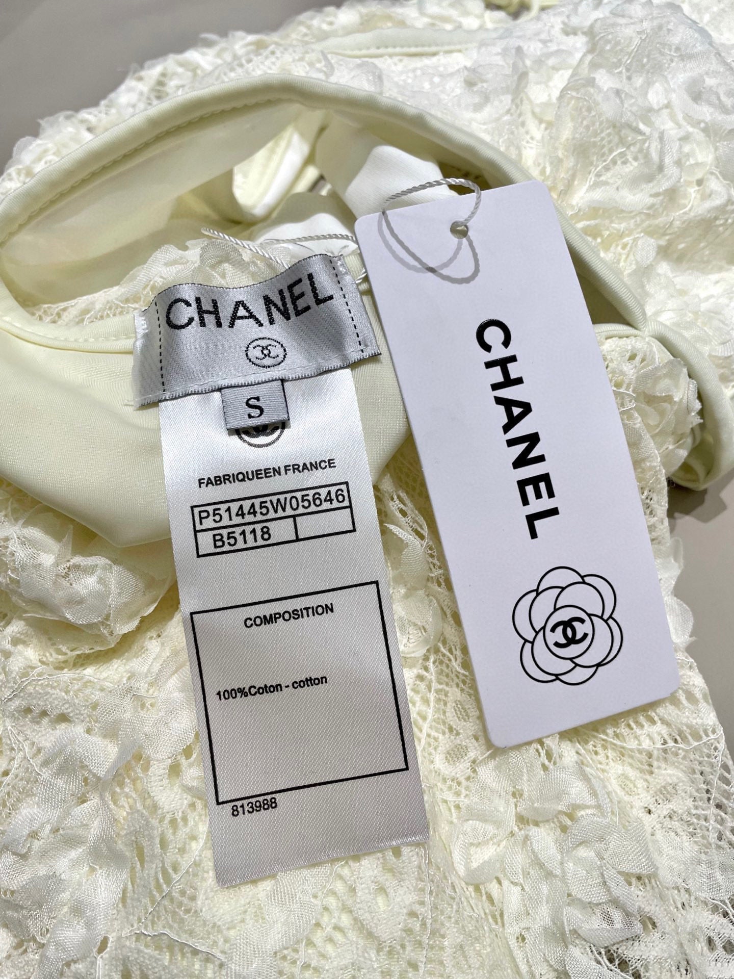 CC BIKINI SWIMSUIT SET IN WHITE LACE FABRIC 613726