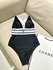 CC BIKINI SWIMSUIT SET BLACK WHITE 173343
