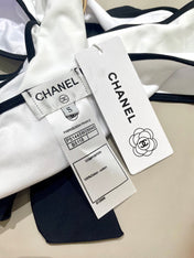 CC BIKINI SWIMSUIT SET IN WHITE AND BOW BLACK 622186