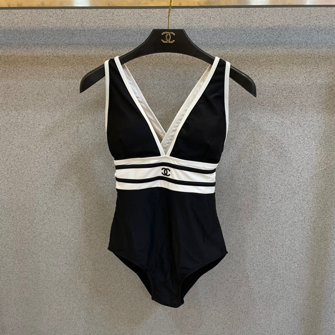 CC BIKINI SWIMSUIT SET BLACK WHITE 173343