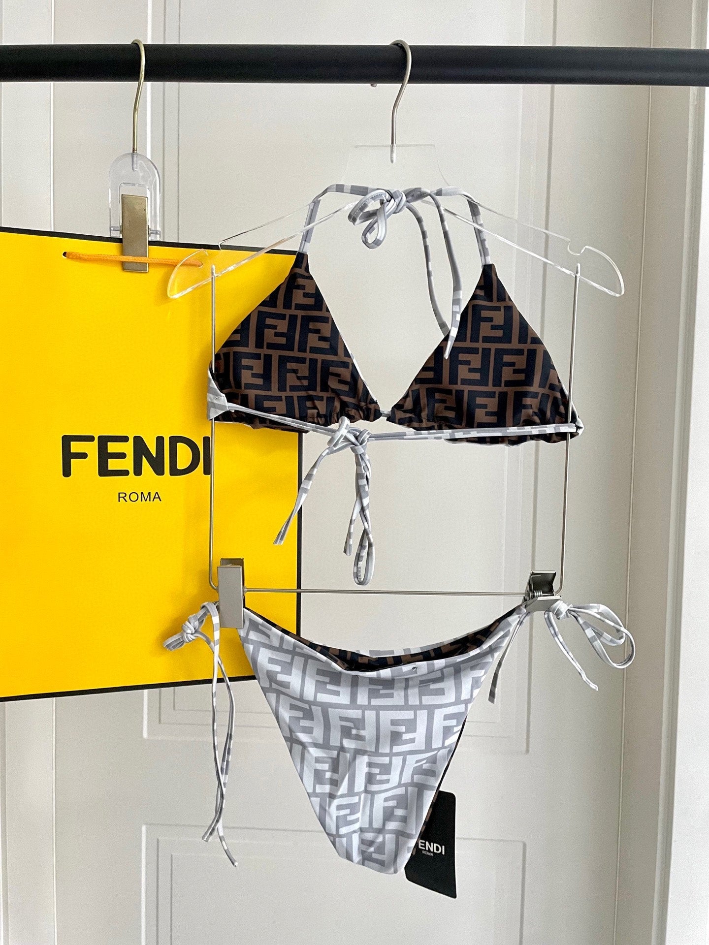 FENDI BIKINI 25S TWO PIECE IN GRAY 742663