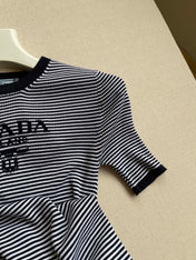 PRADA 26S SHORT-SLEEVE KNIT TOP 1003